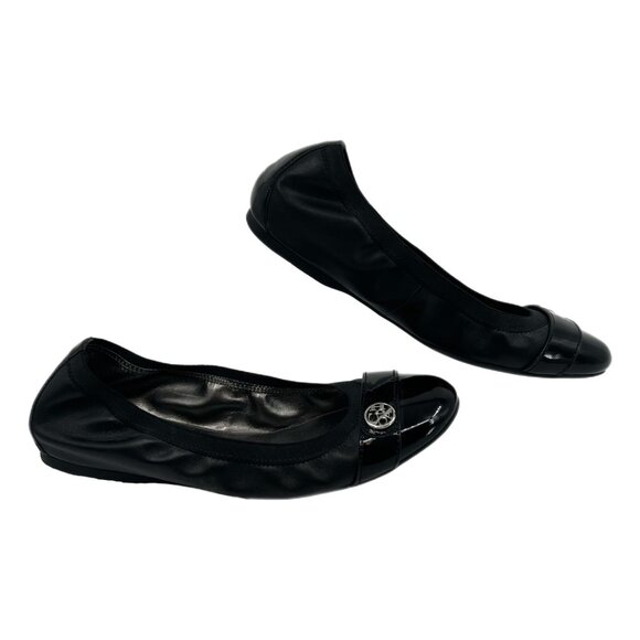 Coach Black Classic Cap Toe Flats | Versatile All-Season Wear - Picture 1 of 8